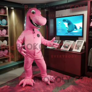 Mascot character of a Pink...