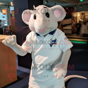 White Rat mascotte kostuum...