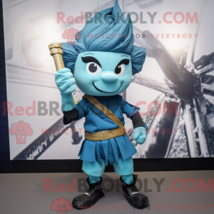 Mascot character of a Cyan...