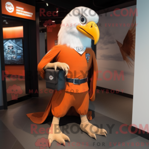 Maskotkarakter af en orange...