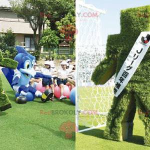 Mascotte de haie d'herbe en forme de bonhomme - Redbrokoly.com