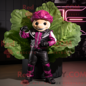 Máscara de cor magenta com...
