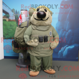 Mascot character of a Olive...