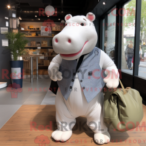 Mascot karakter van een wit...