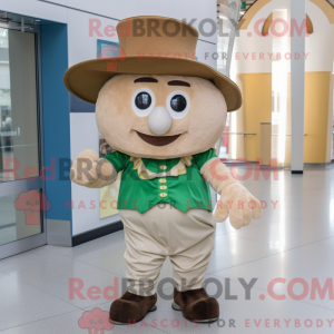 Mascot character of a Beige...