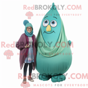 Mascottefiguur van een Teal...