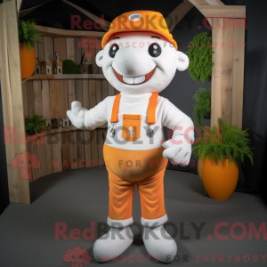 Maskot karakter af en hvid...