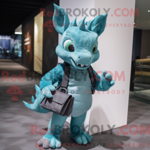 Mascot character of a Cyan...