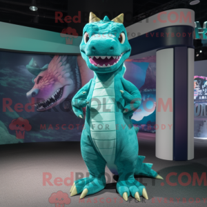 Mascot character of a Teal...