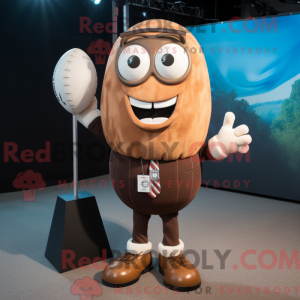 Mascot character of a Brown...