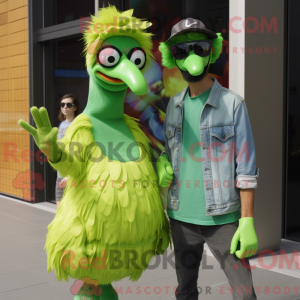 Postava maskota Lime Green...