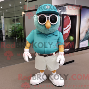 Mascot character of a Teal...