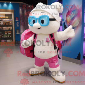 Maskot karakter af en hvid...