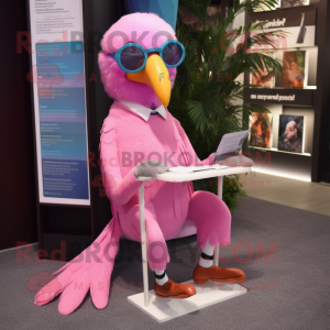 Rosa papegøye maskot drakt...