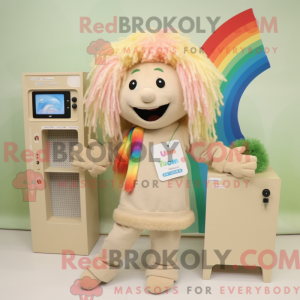 Mascot character of a Beige...