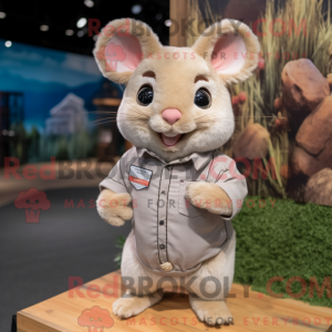 Mascot character of a Beige...