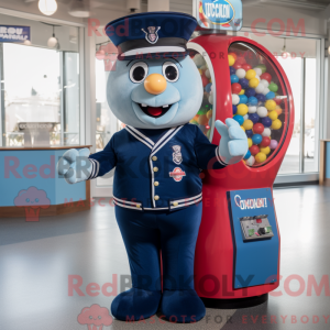 Maskot-karakter av en Navy...