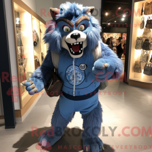 Mascot character of a Blue...