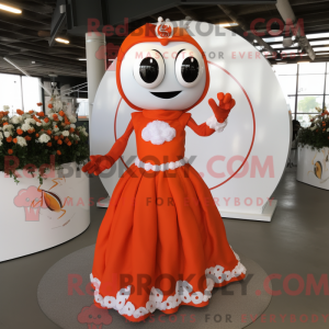 Postava maskota Rust Orange...