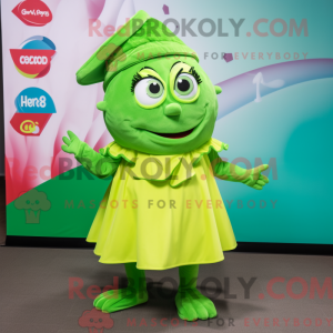 Postava maskota Lime Green...