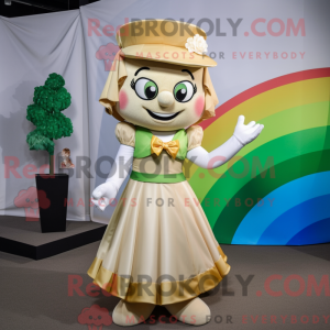 Mascot character of a Beige...
