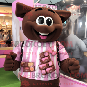 Mascot karakter van roze...