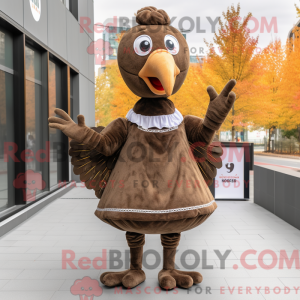 Mascot character of a Brown...