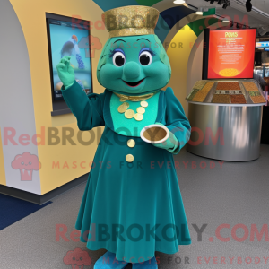 Mascot character of a Teal...