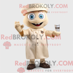 Maskotkarakter av en beżowy...