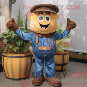 Maskot postava Brown Pot Of...
