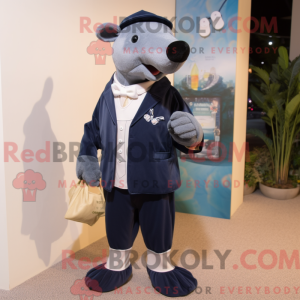 Mascot character of a Navy...