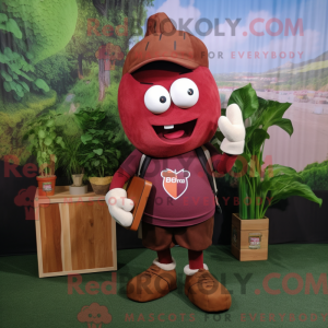 Mascot character of a Brown...