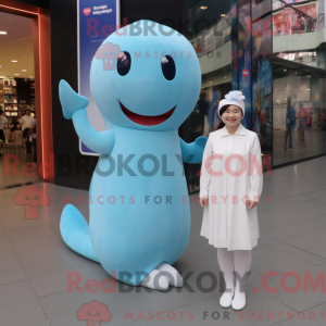 Mascot character of a Cyan...