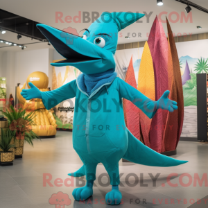 Mascot character of a Cyan...