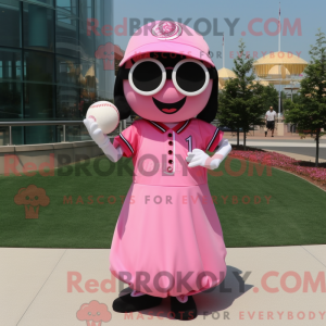 Mascot character of a Pink...