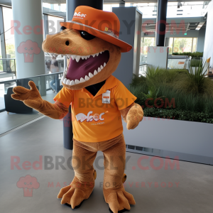 Oranje Spinosaurus mascotte...