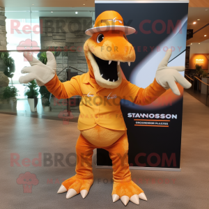 Orange Spinosaurus maskot...