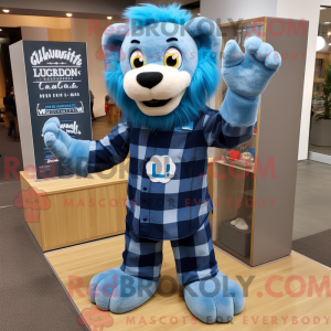 Maskottchen eines blauen...