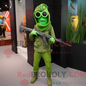 Postava maskota Lime Green...