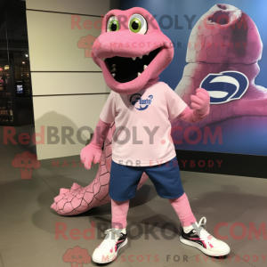 Mascot character of a Pink...
