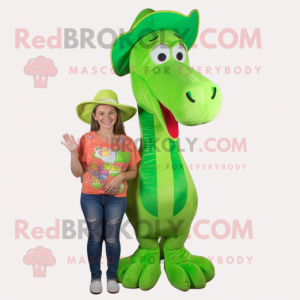 Lime Green Sea Horse maskot...