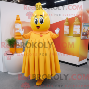 Maskotkarakter af en Orange...