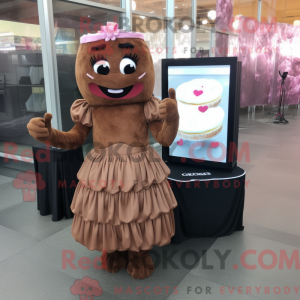 Mascot character of a Brown...