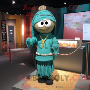 Mascot character of a Teal...
