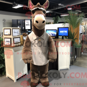 Mascot character of a Brown...