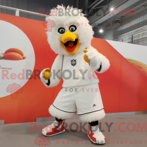Maskot karakter af en hvid...