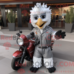 Maskot-karakter af en grå...