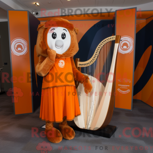 Maskotkarakter af en orange...