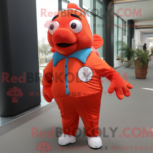Personaje mascota de un pez...