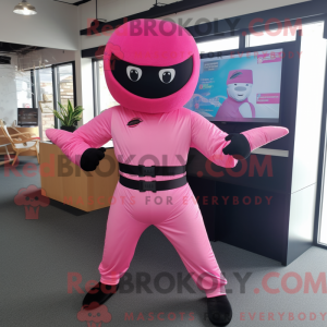 Mascot character of a Pink...